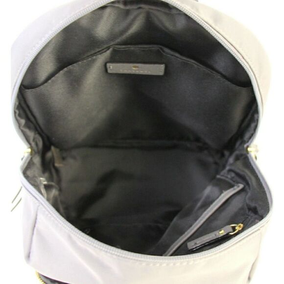 ROOMY TRAVANTI LIGHT GRAY NYLON LEATHER TRIM SHOULDER BAG LAPTOP BACKPACK TOTE main image 5